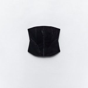 Strapless velvet Zara top (corset) new with tags